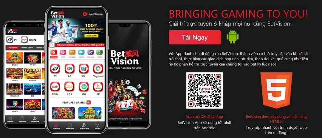 BetVision phiên bản ứng dụng di động